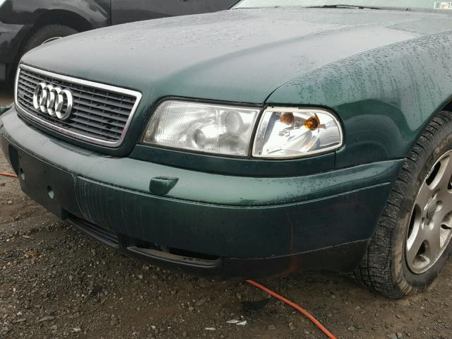 WAUBG84D9VN010632 - 1997 AUDI A8 QUATTRO GREEN photo 9