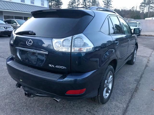 JTJHW31U360003498 - 2006 LEXUS RX 400 BLUE photo 4