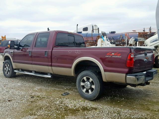 1FTWW31R58EA37129 - 2008 FORD F350 SRW S MAROON photo 3