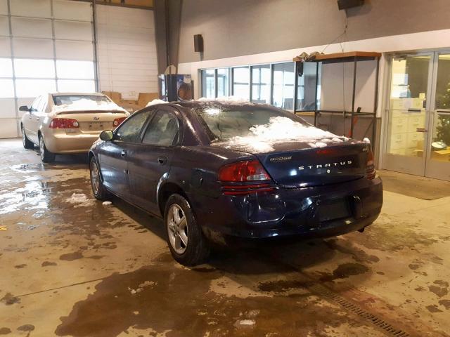 1B3EL56T34N148553 - 2004 DODGE STRATUS ES BLUE photo 3