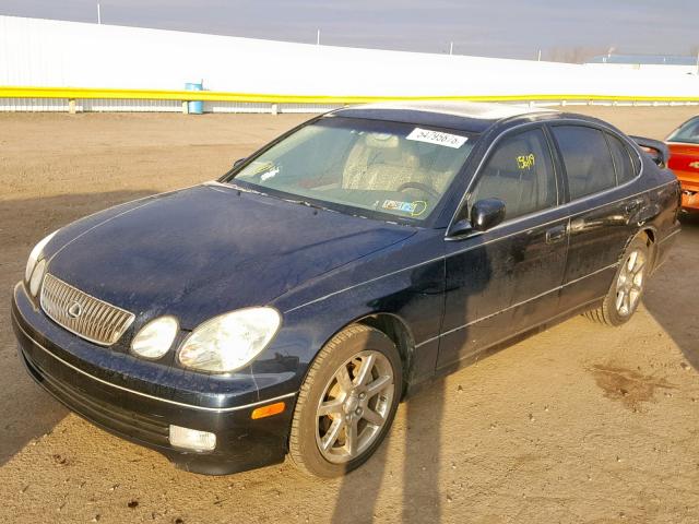 JT8BL69S940015320 - 2004 LEXUS GS 430 BLUE photo 2