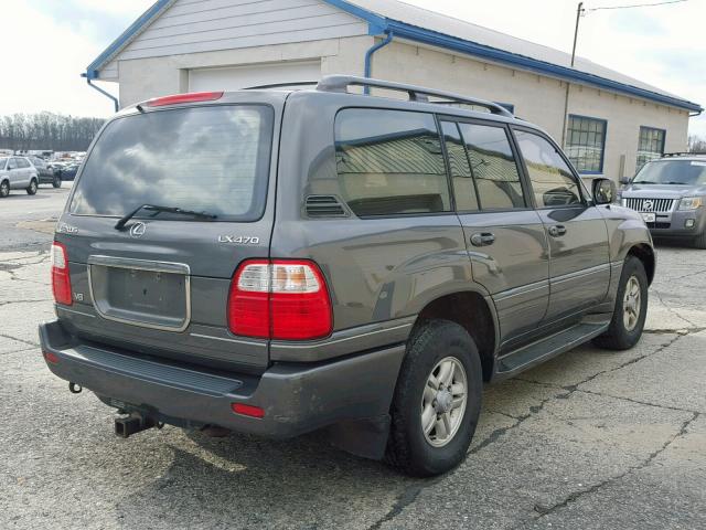 JT6HT00W4W0021903 - 1998 LEXUS LX 470 GRAY photo 4