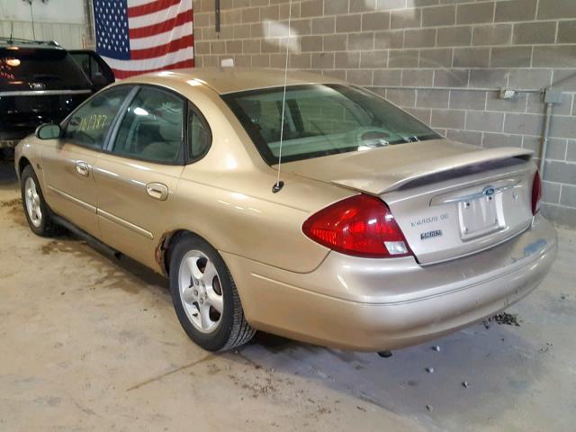 1FAFP5526YG219907 - 2000 FORD TAURUS SES TAN photo 3