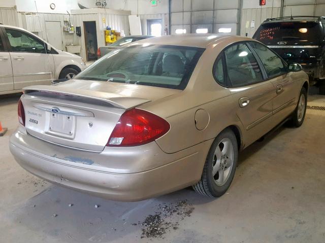 1FAFP5526YG219907 - 2000 FORD TAURUS SES TAN photo 4