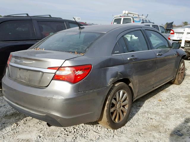 1C3CCBBB0DN624764 - 2013 CHRYSLER 200 TOURIN GRAY photo 4