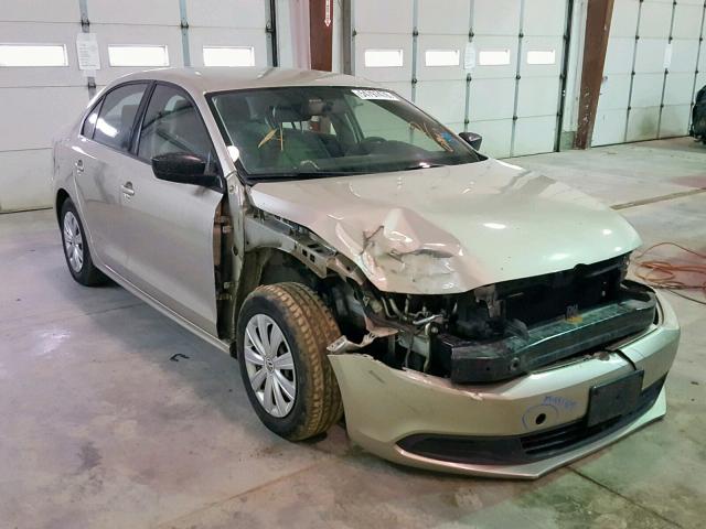3VW1K7AJ4EM320910 - 2014 VOLKSWAGEN JETTA BASE Ոսկեգույն լուսանկար 1