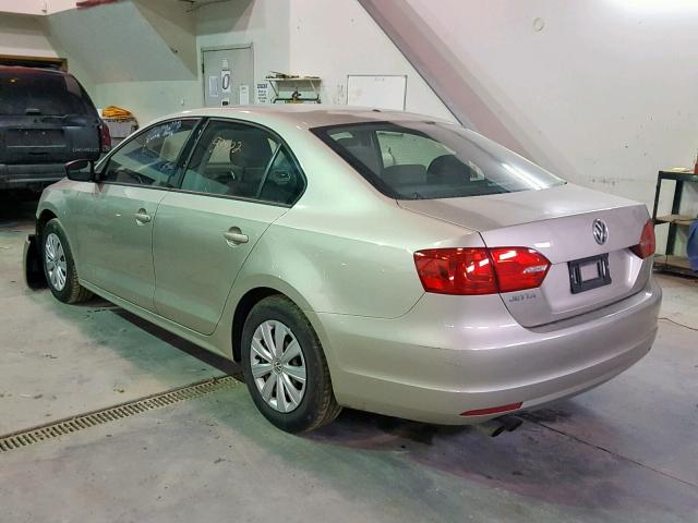 3VW1K7AJ4EM320910 - 2014 VOLKSWAGEN JETTA BASE Ոսկեգույն լուսանկար 3