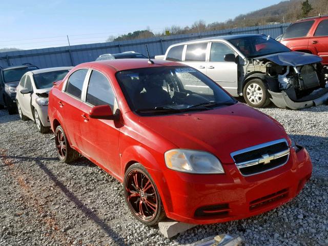 KL1TD56E79B635582 - 2009 CHEVROLET AVEO LS RED photo 1