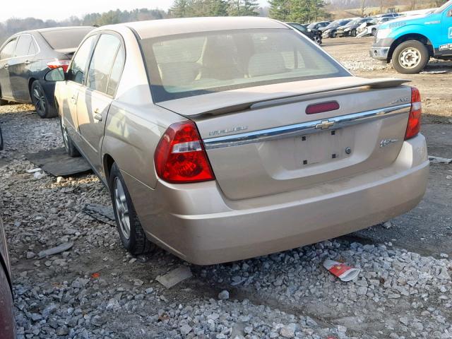 1G1ZT54805F185109 - 2005 CHEVROLET MALIBU LS GOLD photo 3