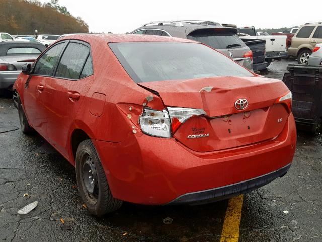 2T1BURHE6EC032255 - 2014 TOYOTA COROLLA L RED photo 3