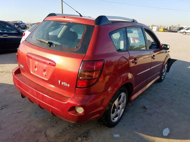 5Y2SL65818Z415689 - 2008 PONTIAC VIBE RED photo 4