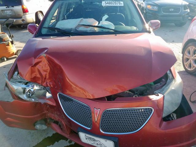 5Y2SL65818Z415689 - 2008 PONTIAC VIBE RED photo 7