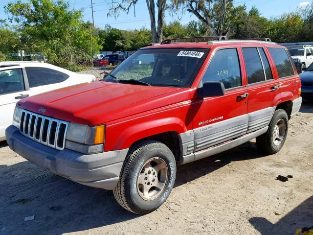 1J4GZ58SXWC335291 - 1998 JEEP GRAND CHER RED photo 2