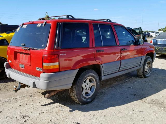 1J4GZ58SXWC335291 - 1998 JEEP GRAND CHER RED photo 4