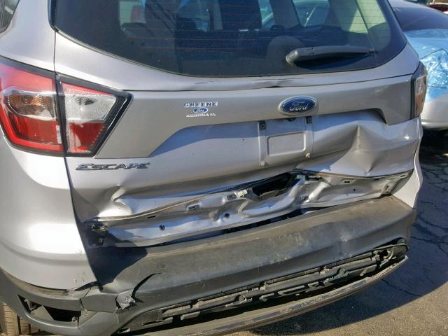 1FMCU0F79HUA08880 - 2017 FORD ESCAPE S SILVER photo 9