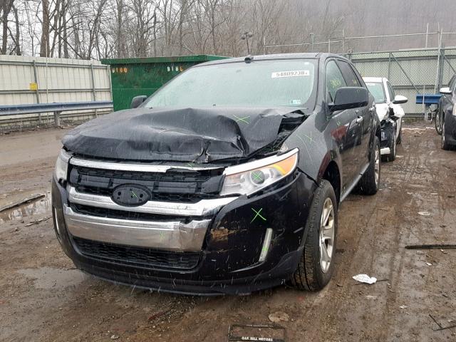 2FMDK4JC4BBA59948 - 2011 FORD EDGE SEL BLACK photo 2