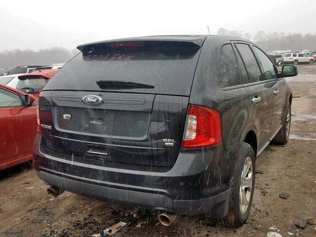 2FMDK4JC4BBA59948 - 2011 FORD EDGE SEL BLACK photo 4