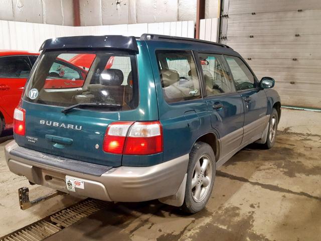 JF1SF65591H703443 - 2001 SUBARU FORESTER S GREEN photo 4