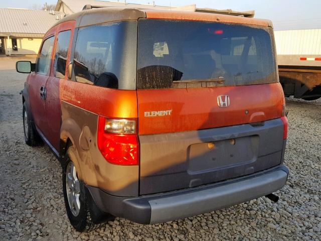 5J6YH28664L035947 - 2004 HONDA ELEMENT EX ORANGE photo 3