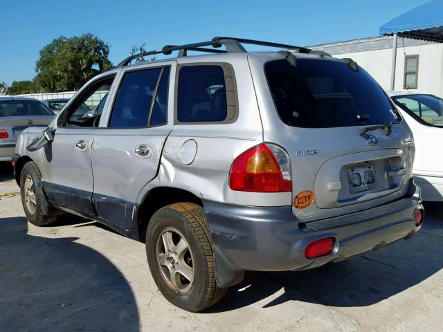 KM8SC13E34U704362 - 2004 HYUNDAI SANTA FE G SILVER photo 3