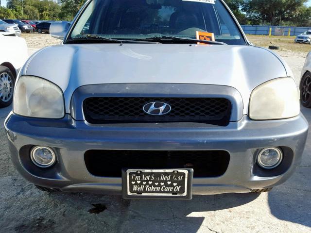 KM8SC13E34U704362 - 2004 HYUNDAI SANTA FE G SILVER photo 9