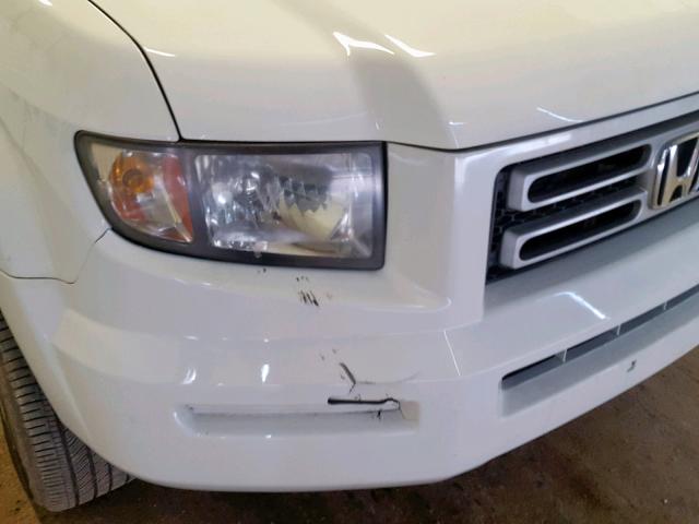 2HJYK16298H517411 - 2008 HONDA RIDGELINE WHITE photo 9