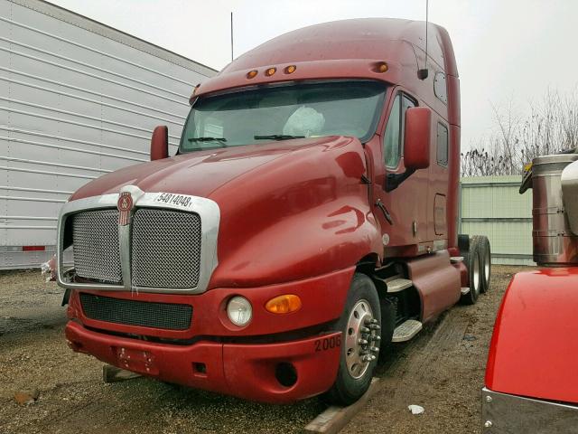 1XKTDU9XX9J252469 - 2009 KENWORTH CONSTRUCTI RED photo 2