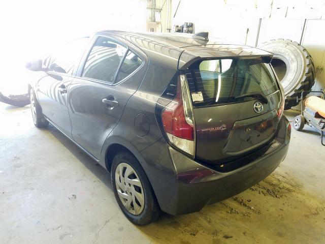 JTDKDTB39F1114619 - 2015 TOYOTA PRIUS C GRAY photo 3