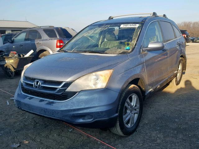 JHLRE4H79BC007163 - 2011 HONDA CR-V EXL BLUE photo 2