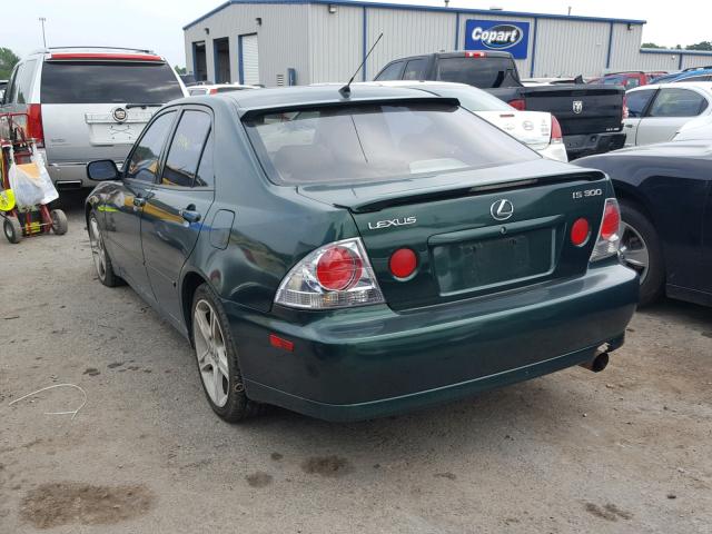 JTHBD182910024483 - 2001 LEXUS IS 300 GREEN photo 3