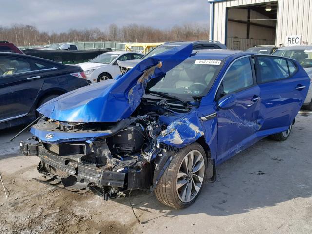 5XXGR4A61FG391830 - 2015 KIA OPTIMA SX BLUE photo 2