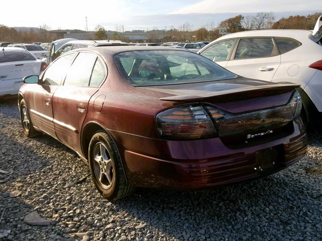 1G2HX54K724205483 - 2002 PONTIAC BONNEVILLE MAROON photo 3