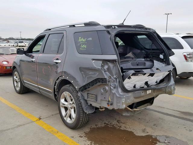 1FM5K7F84FGB98292 - 2015 FORD EXPLORER L CHARCOAL photo 3