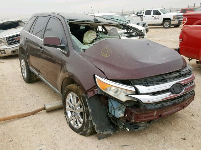 2FMDK3KC0BBA05586 - 2011 FORD EDGE LIMIT MAROON photo 1