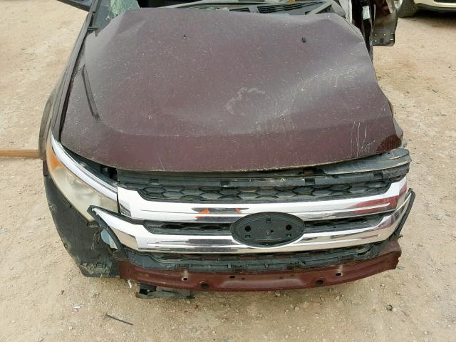 2FMDK3KC0BBA05586 - 2011 FORD EDGE LIMIT MAROON photo 7