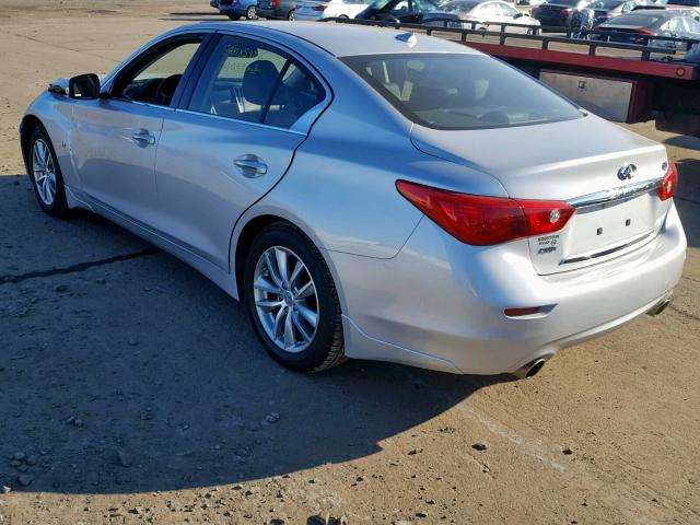 JN1BV7AR6EM696401 - 2014 INFINITI Q50 BASE SILVER photo 3