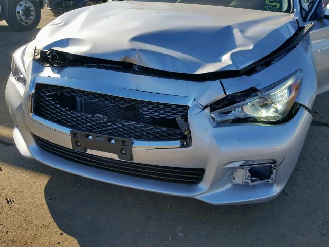 JN1BV7AR6EM696401 - 2014 INFINITI Q50 BASE SILVER photo 9