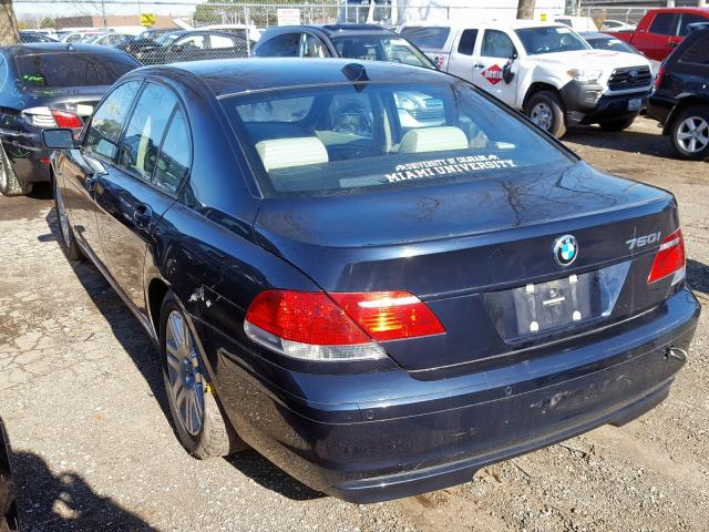 WBAHL835X7DT09605 - 2007 BMW 750 BLUE photo 3