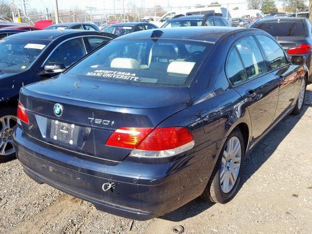 WBAHL835X7DT09605 - 2007 BMW 750 BLUE photo 4