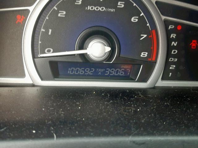 2HGFG1B89AH516970 - 2010 HONDA CIVIC EX შავი ფოტო 8