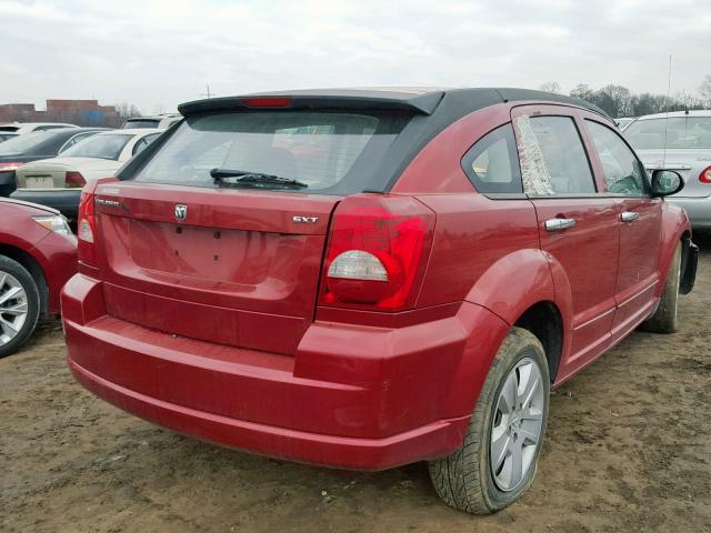 1B3HB48B37D336949 - 2007 DODGE CALIBER SX RED photo 4