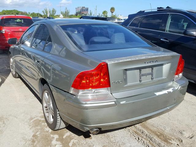 YV1RS592872634328 - 2007 VOLVO S60 2.5T TEAL photo 3