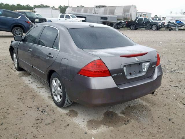 1HGCM568X7A024453 - 2007 HONDA ACCORD EX GRAY photo 3