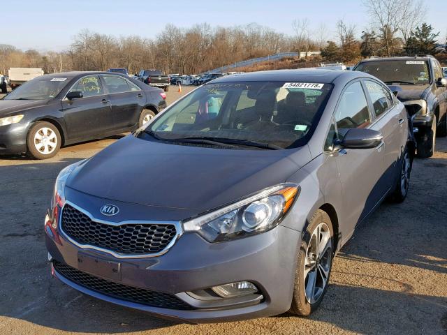 KNAFZ4A83F5375983 - 2015 KIA FORTE EX GRAY photo 2