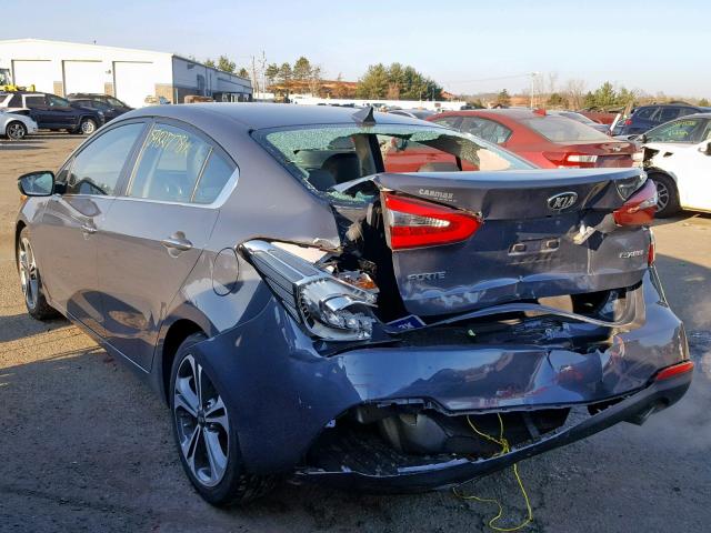 KNAFZ4A83F5375983 - 2015 KIA FORTE EX GRAY photo 3