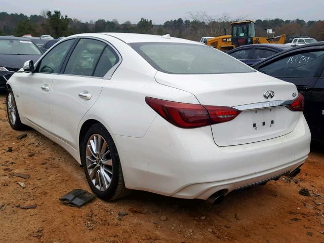 JN1EV7AP4JM365208 - 2018 INFINITI Q50 LUXE WHITE photo 3