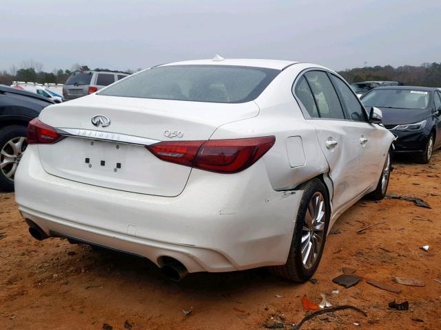 JN1EV7AP4JM365208 - 2018 INFINITI Q50 LUXE WHITE photo 4