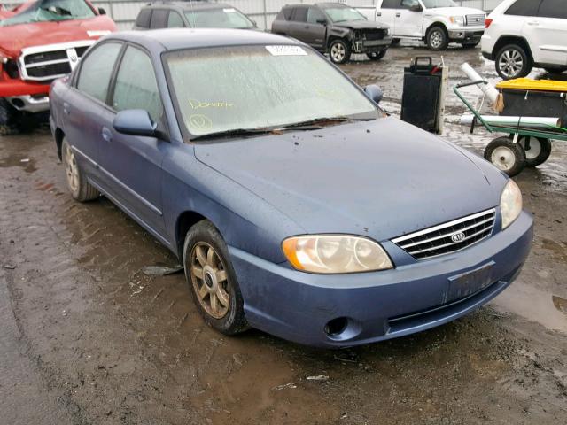 KNAFB121445318564 - 2004 KIA SPECTRA BA BLUE photo 1