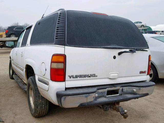 3GKFK16T5YG226431 - 2000 GMC YUKON XL K WHITE photo 3