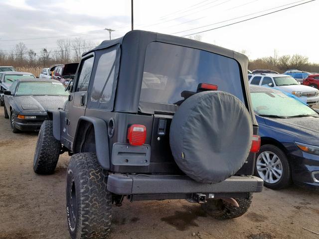 1J4FA59SXYP753069 - 2000 JEEP WRANGLER / BLACK photo 3